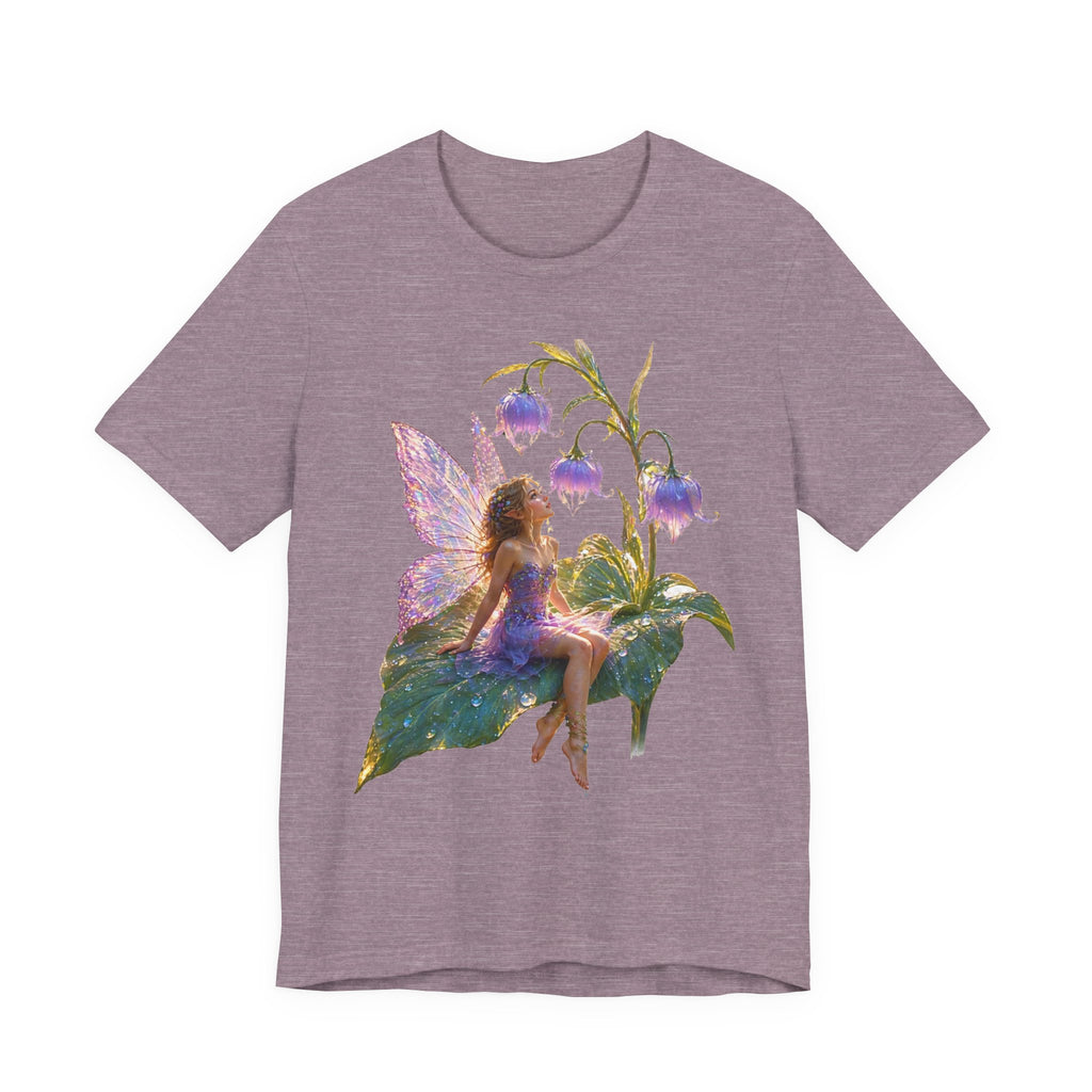Fairy Garden T‑Shirt — Watercolor Fairy on Bellflower Tee