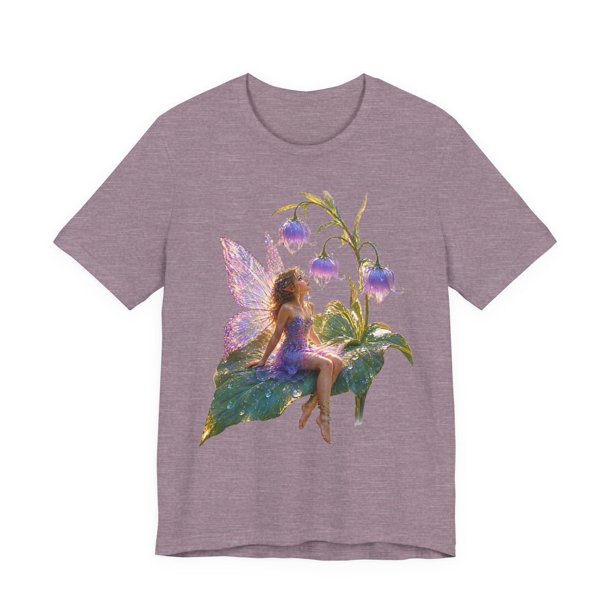 Fairy Garden T‑Shirt — Watercolor Fairy on Bellflower Tee