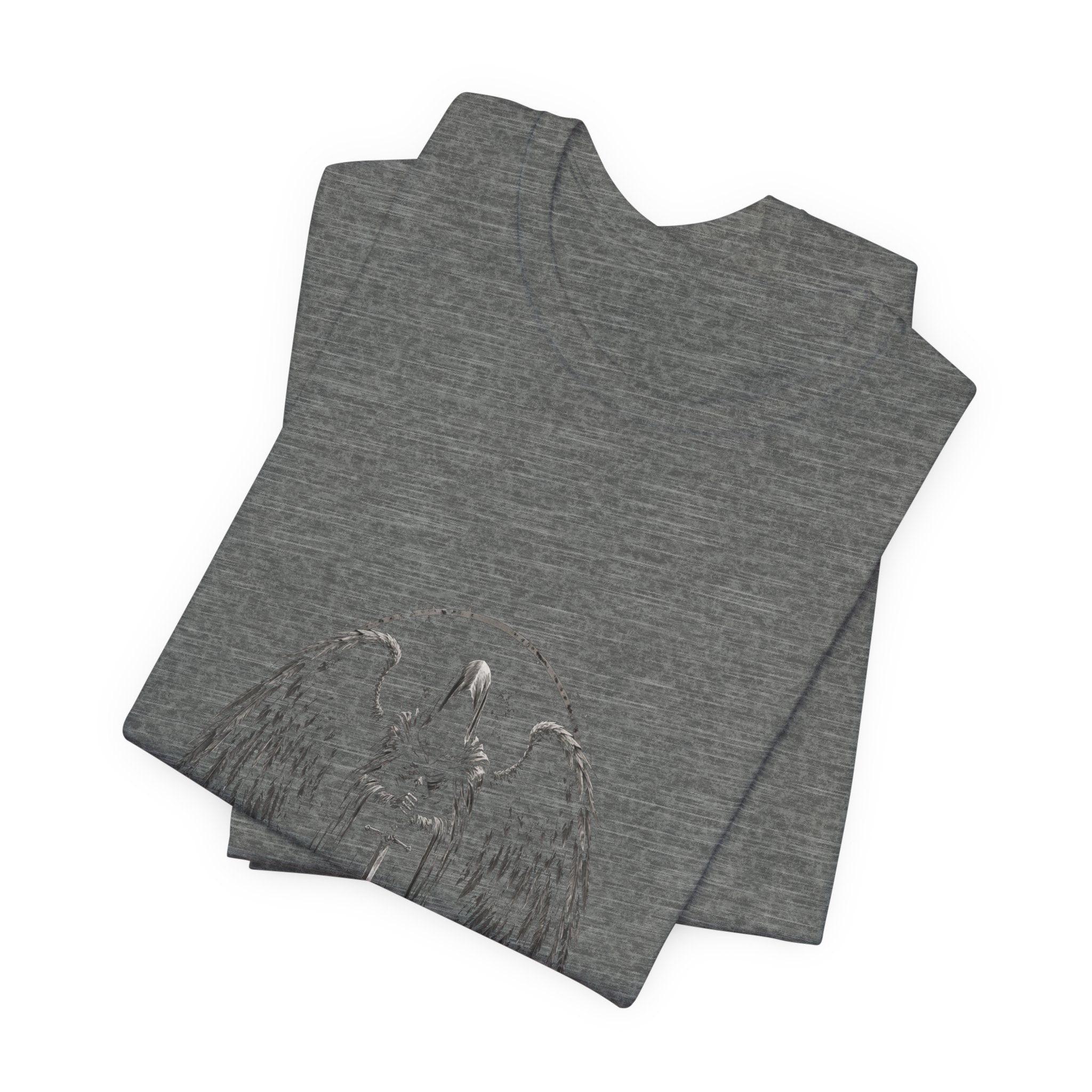 Guaediand Angel Wings Tee — Gothic Guardian Angel Short Sleeve Shirt