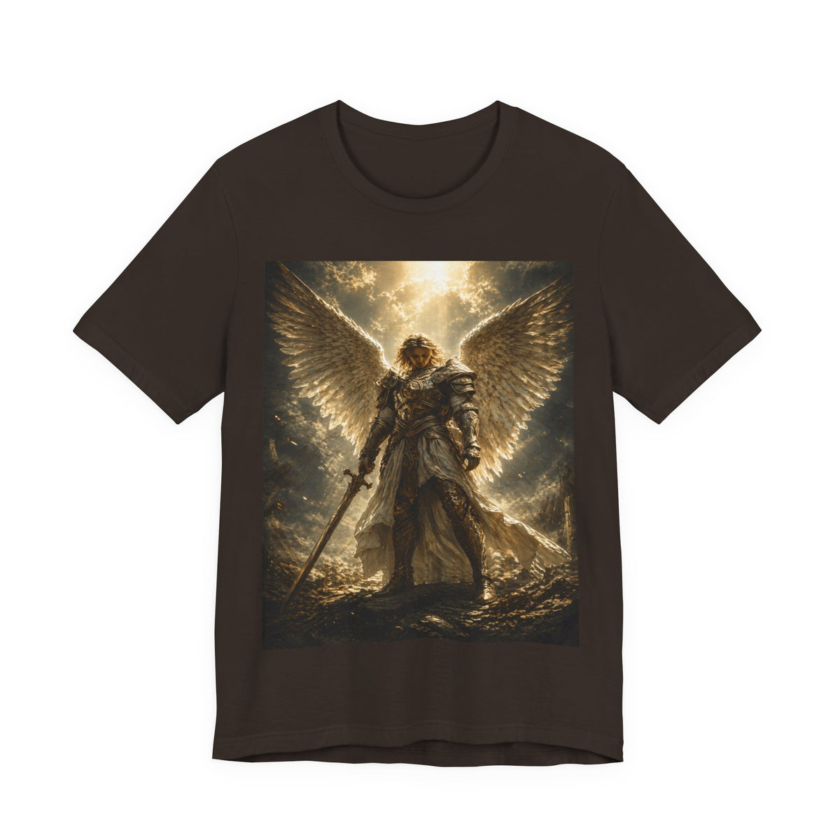 Angel Warrior Graphic Tee — Celestial Armor Archangel T-Shirt