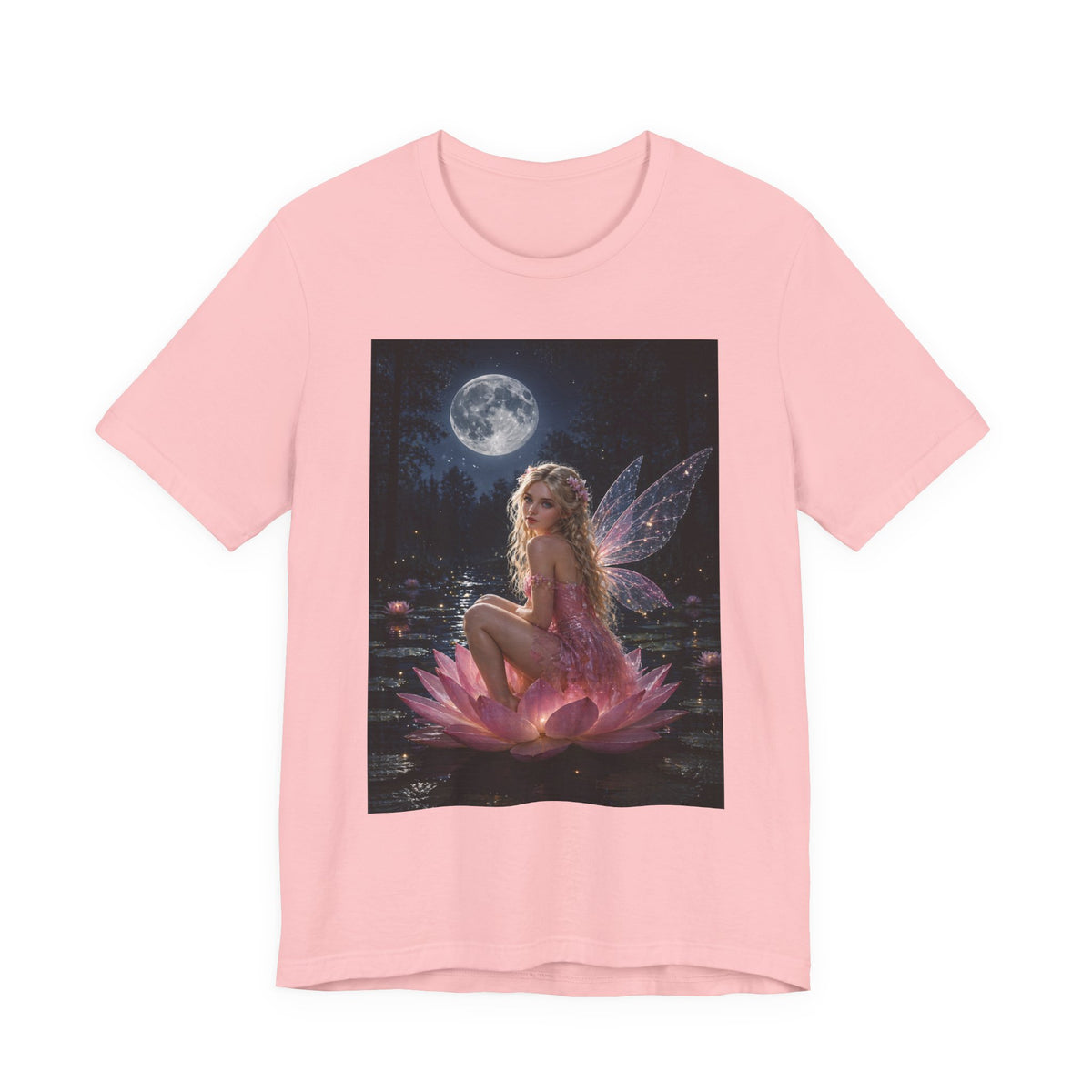 Moonlit Fairy T‑Shirt — Ethereal Lotus Fairy Graphic Tee