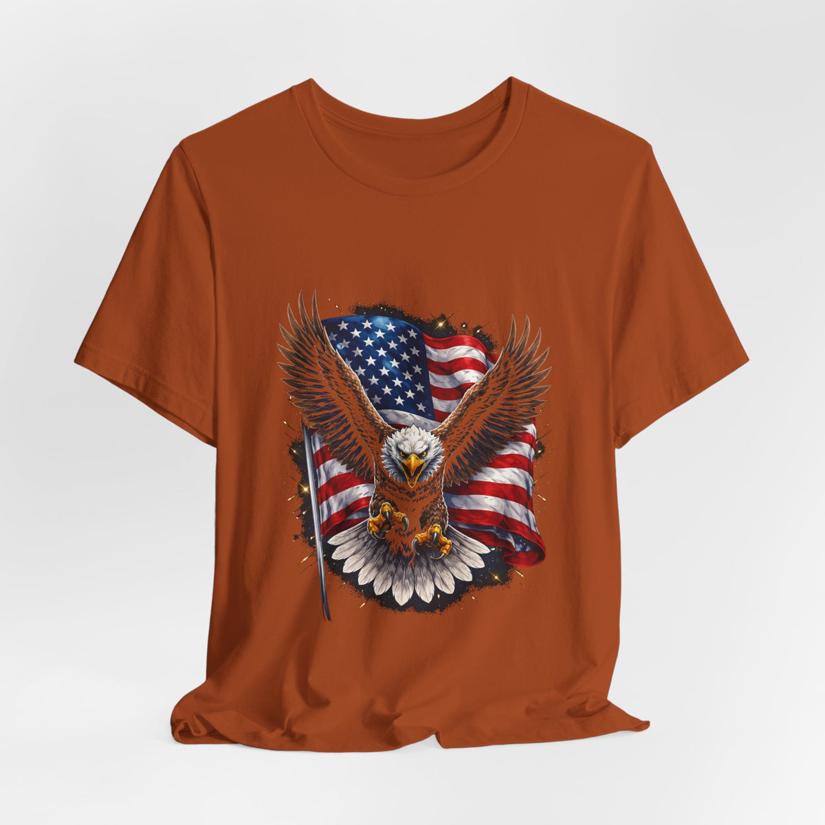 Patriotic Bald Eagle T-Shirt – American Flag Graphic Tee
