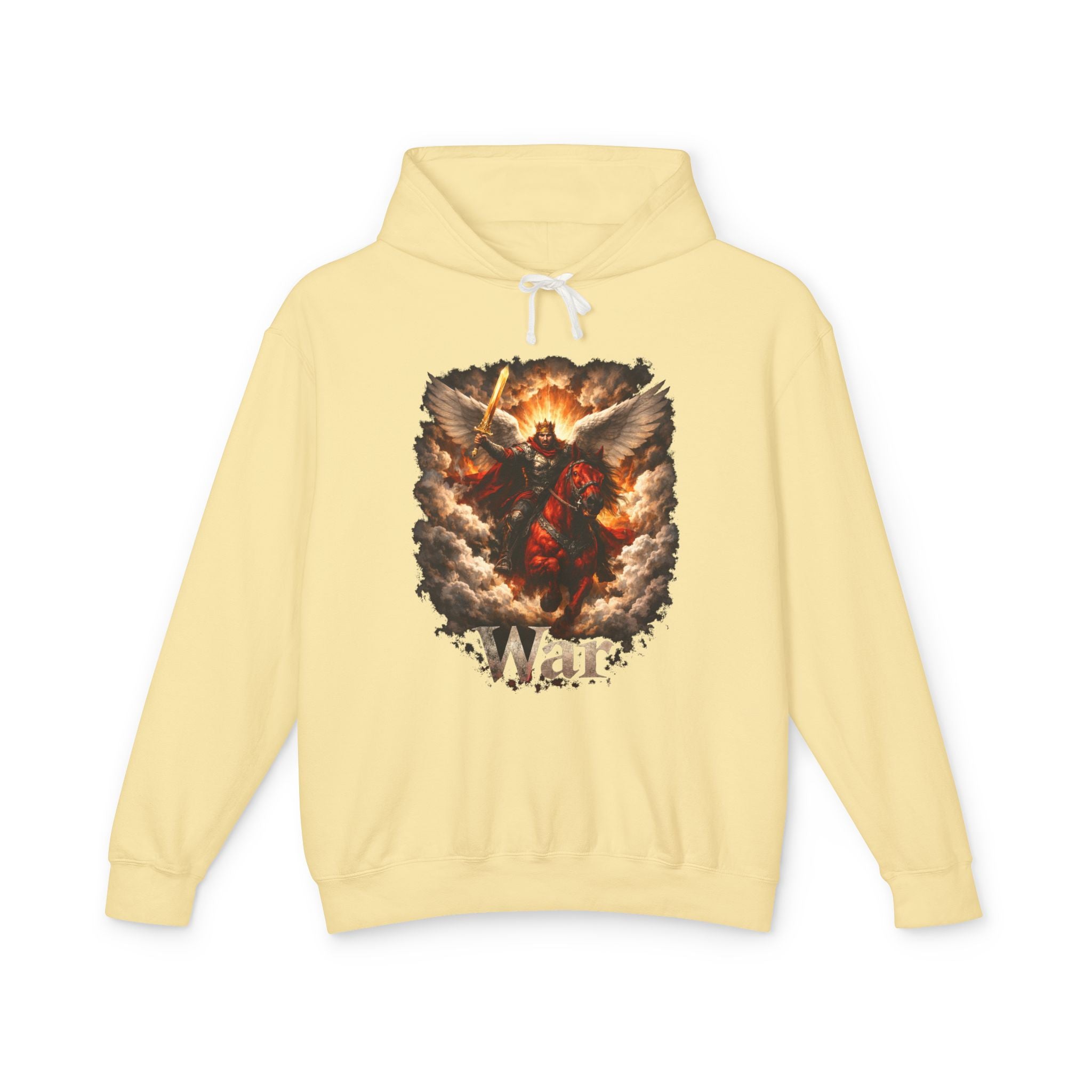 Archangel Warrior Hoodie – Fiery Guardian Graphic Sweatshirt
