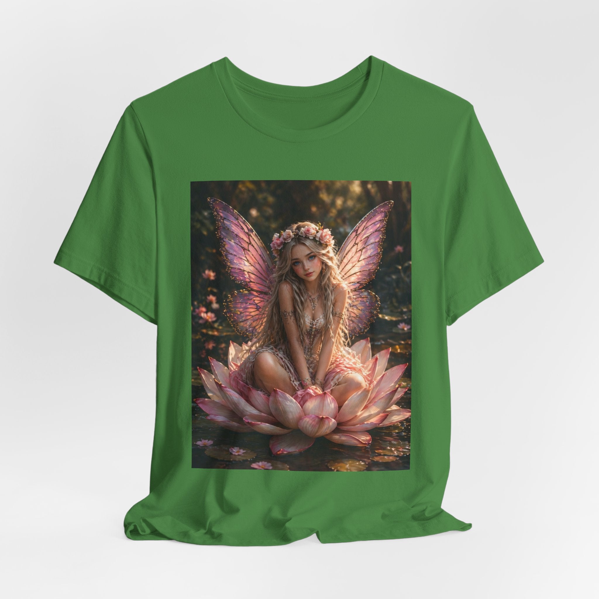 Fairy Lotus T-Shirt — Enchanted Winged Fairy Graphic Tee