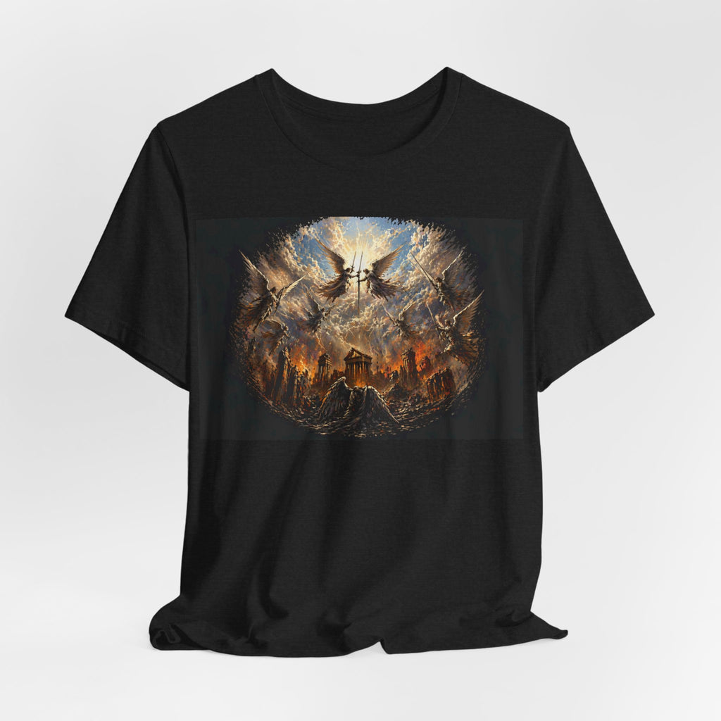 Apocalyptic Angel Scene T‑Shirt — Fantasy/Metal Graphic Tee