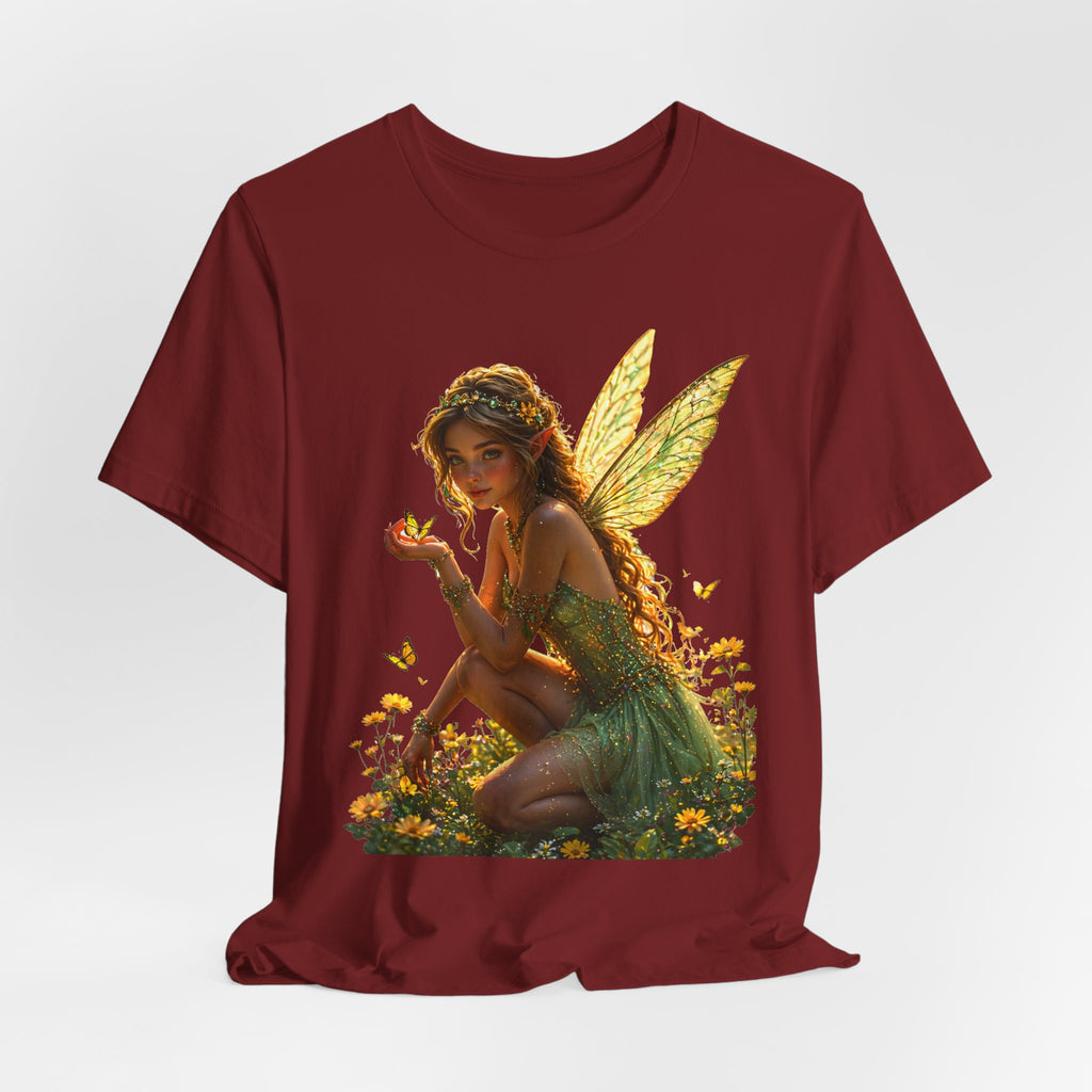 Fairy Garden T‑Shirt — Whimsical Sunlit Fairy Illustration Tee
