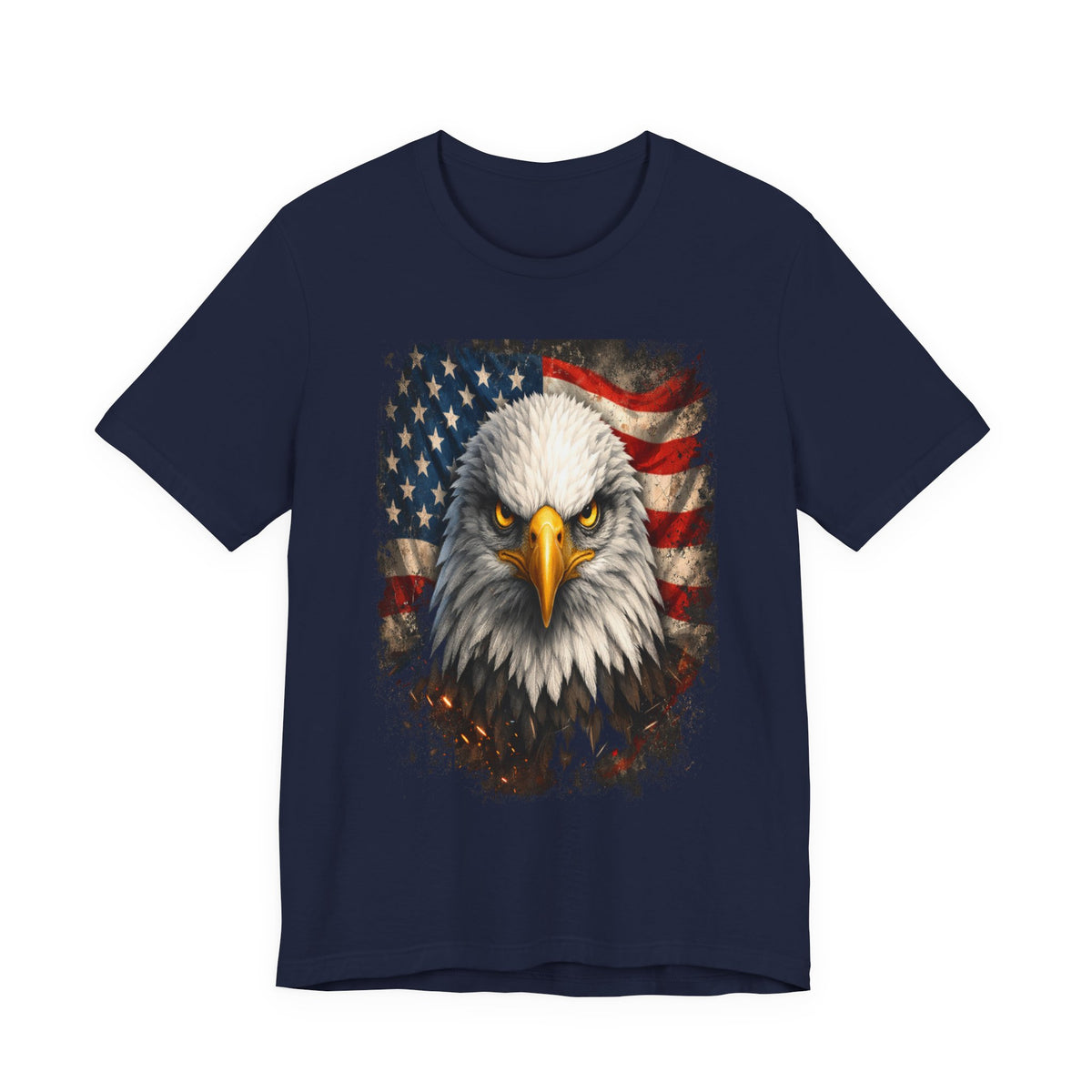 Patriotic Bald Eagle T-Shirt – American Flag Graphic Tee