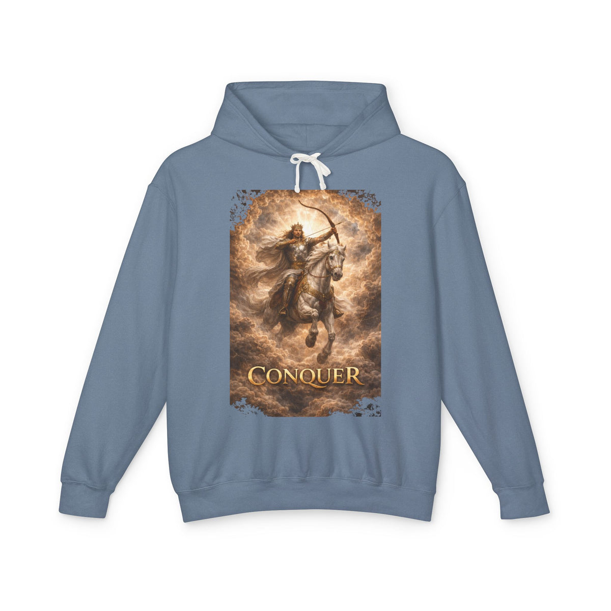 The white horse from Revelation 6:1-2! Conquer Warrior Hoodie — Fantasy Archer Graphic Pullover