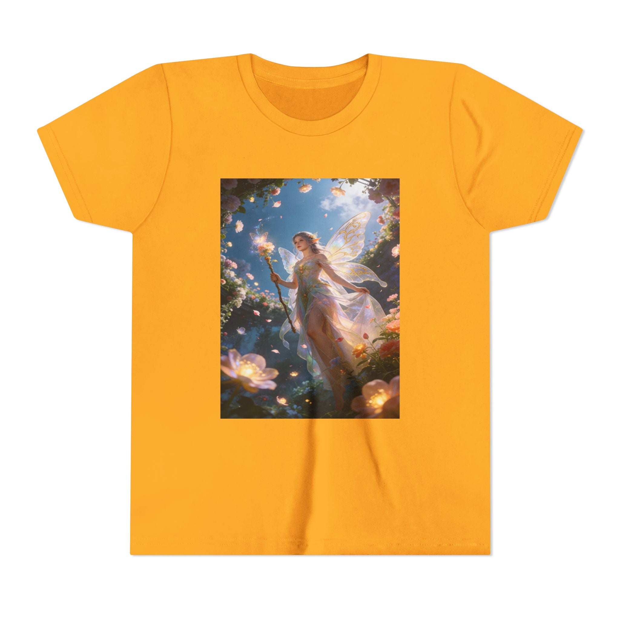 Fairy Glow Youth Tee — Enchanted Forest Fairy Graphic T-Shirt