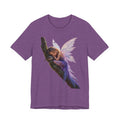 Fairy Sleeping on Branch T-Shirt — Magical Purple Fairy Tee for Women & Girls