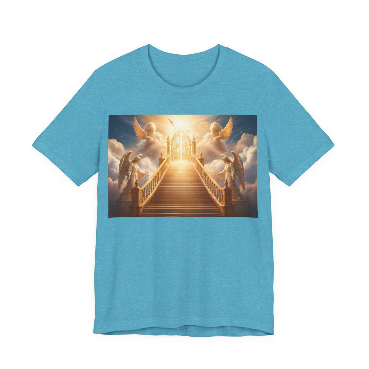 Heavenly Stairway T‑Shirt — Golden Gates Angelic Design