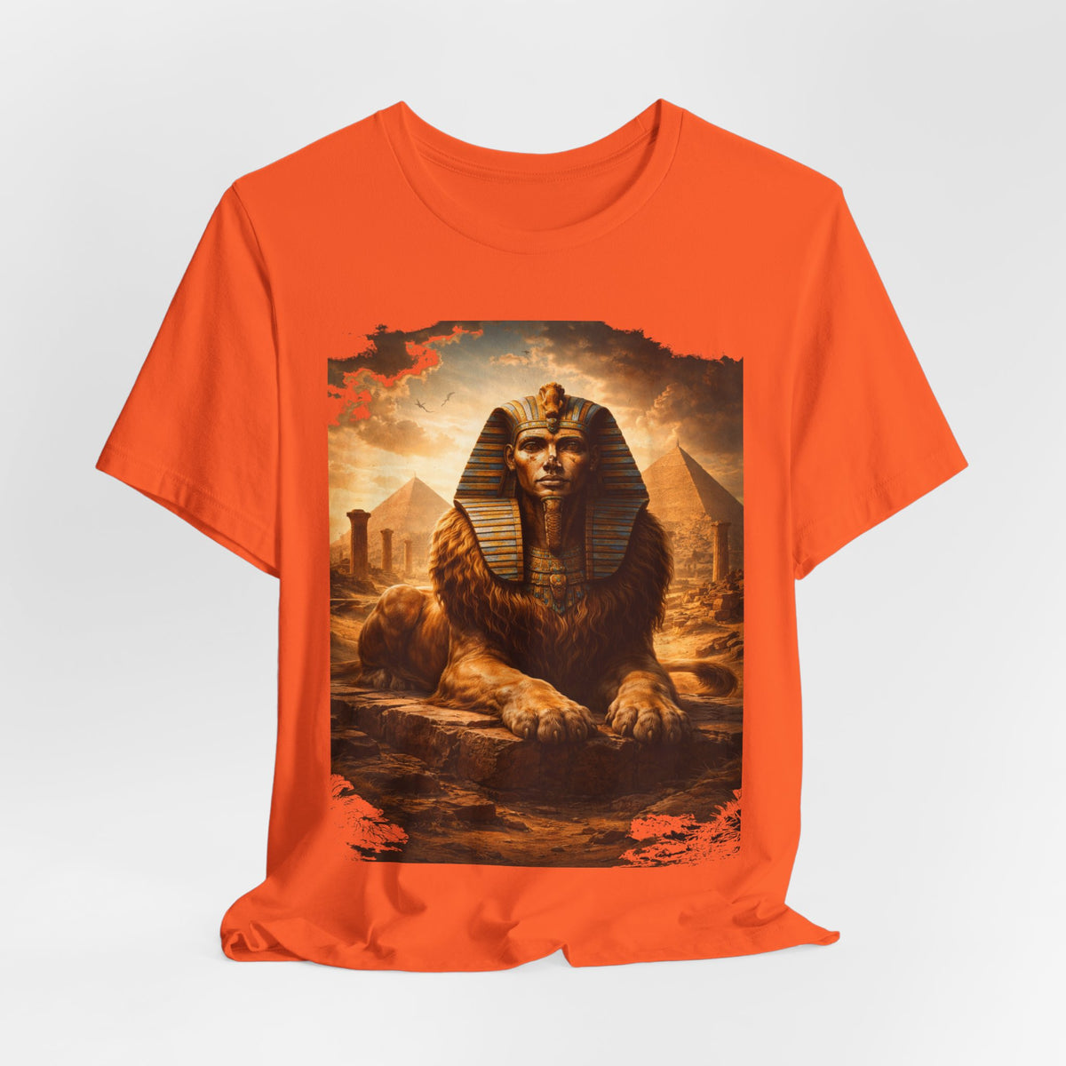 Egyptian Sphinx Graphic Tee — Vintage Pyramid Sunset T-Shirt