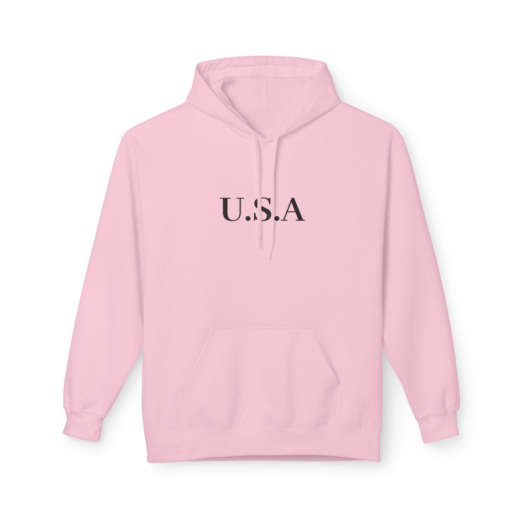 USA Minimalist Hoodie - Classic Patriotic Pullover
