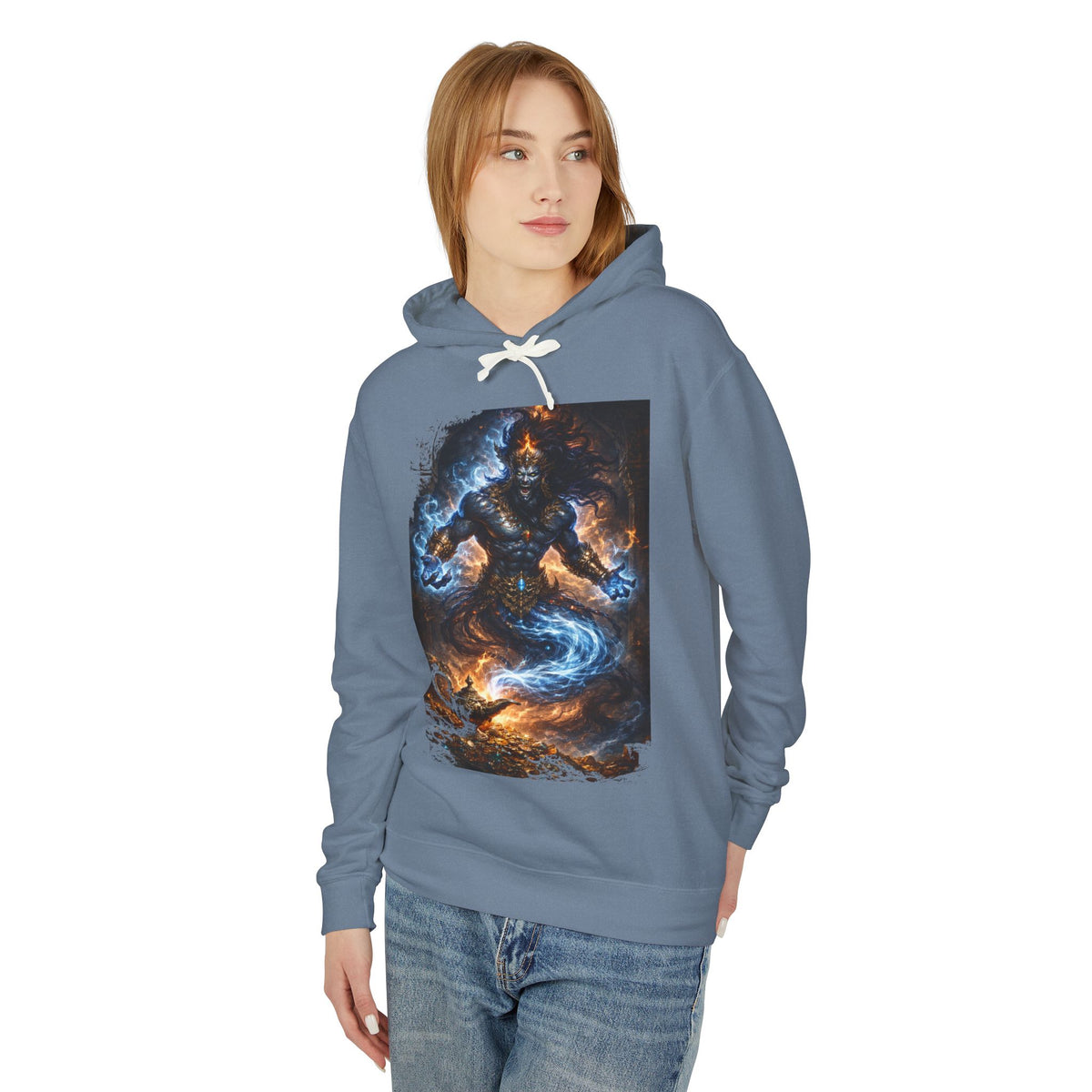 Jinn Hoodie — Mystic Fire & Water Fantasy Sweatshirt