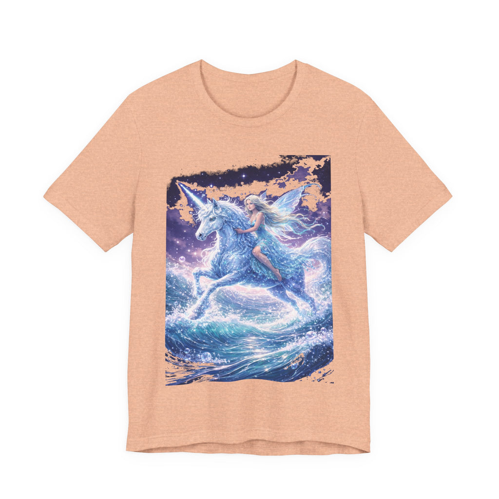 Mystical Unicorn Rider T‑Shirt – Fantasy Pegasus Night Sky Graphic Tee