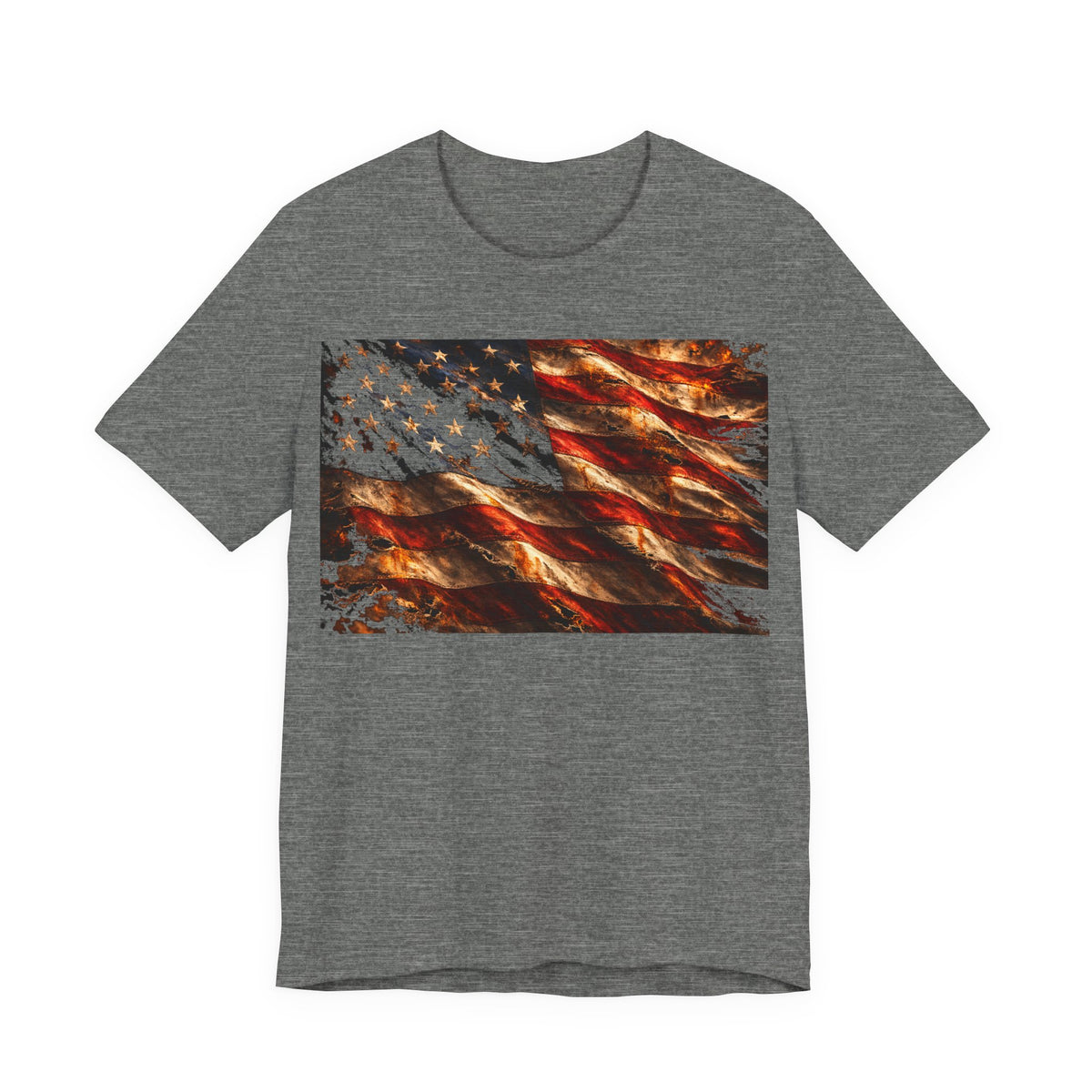 American Flag T-Shirt — Vintage Distressed Stars & Stripes Tee