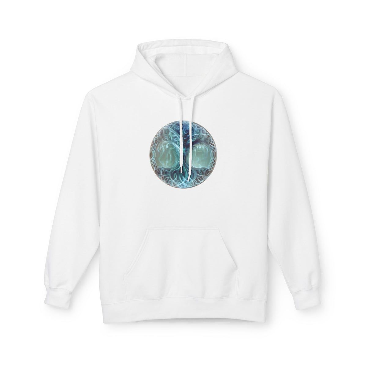 Yggdrasil tree of life-Cotton Hoodie — Ethereal Sea Skull Graphic Hoodie