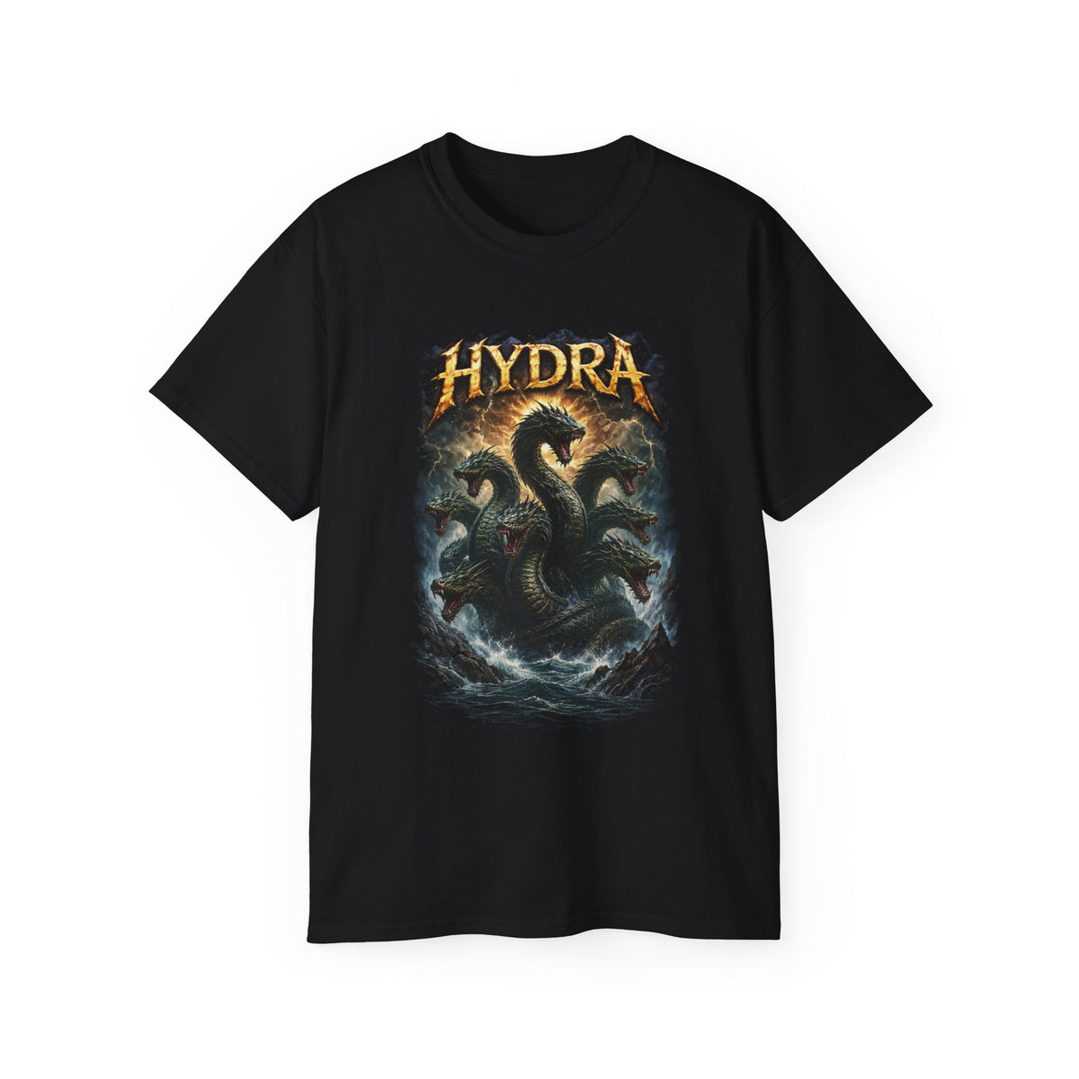 Hydra Sea Monster Cotton T‑Shirt — Mythical Kraken Graphic Tee