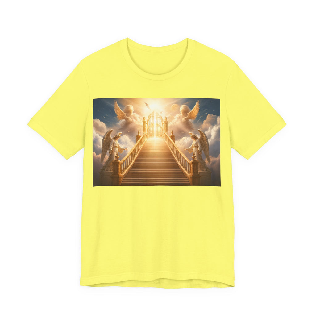Heavenly Stairway T‑Shirt — Golden Gates Angelic Design
