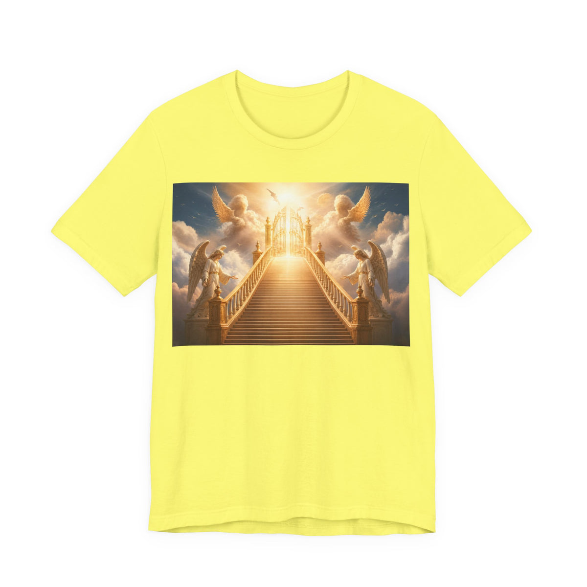 Heavenly Stairway T‑Shirt — Golden Gates Angelic Design