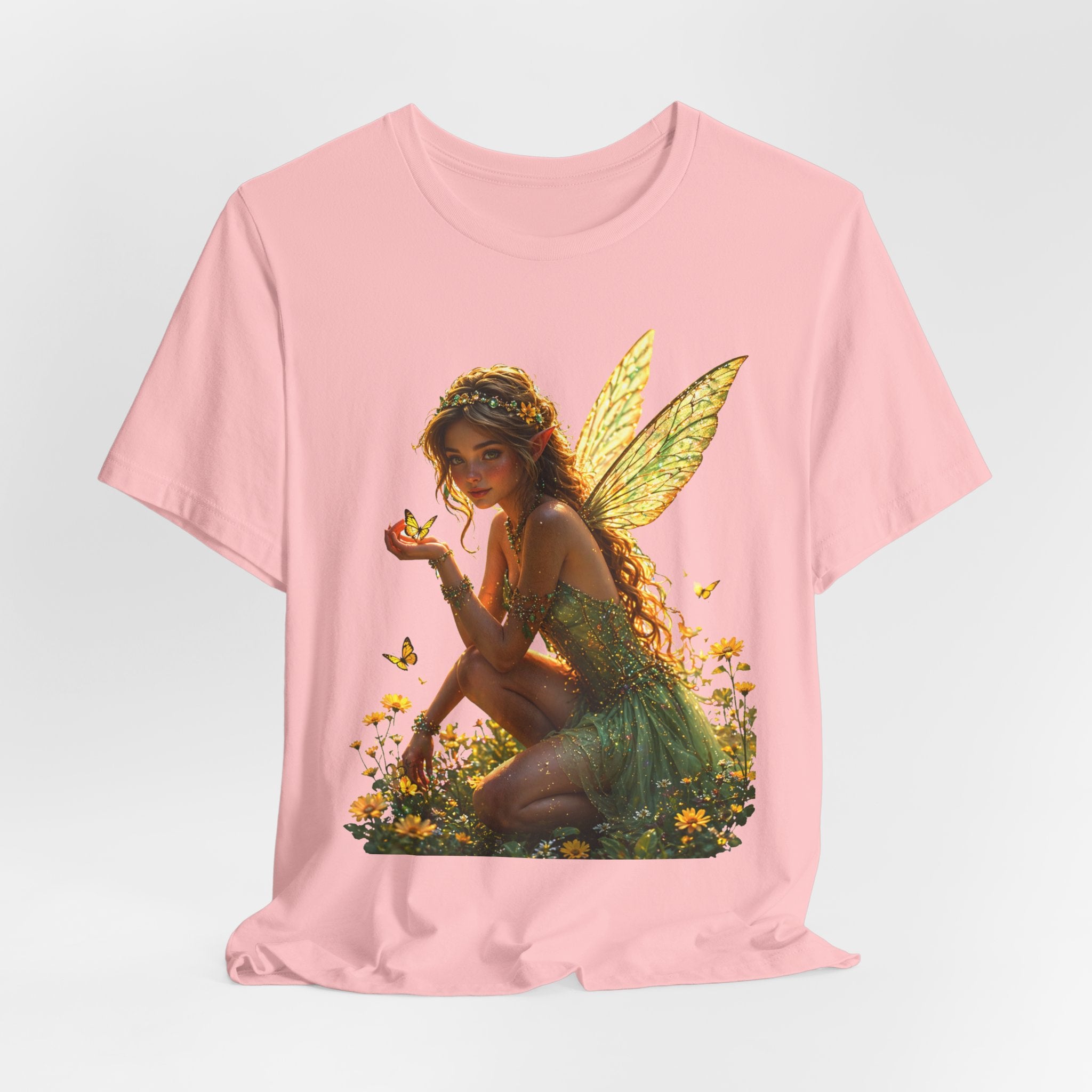 Fairy Garden T‑Shirt — Whimsical Sunlit Fairy Illustration Tee