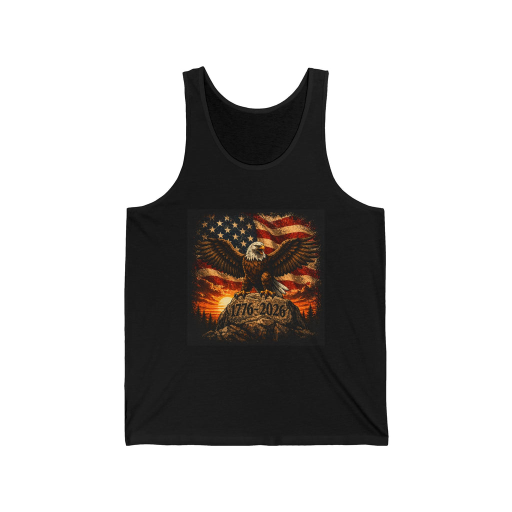 Patriotic Eagle Tank Top – 1776–2026 American Flag Graphic