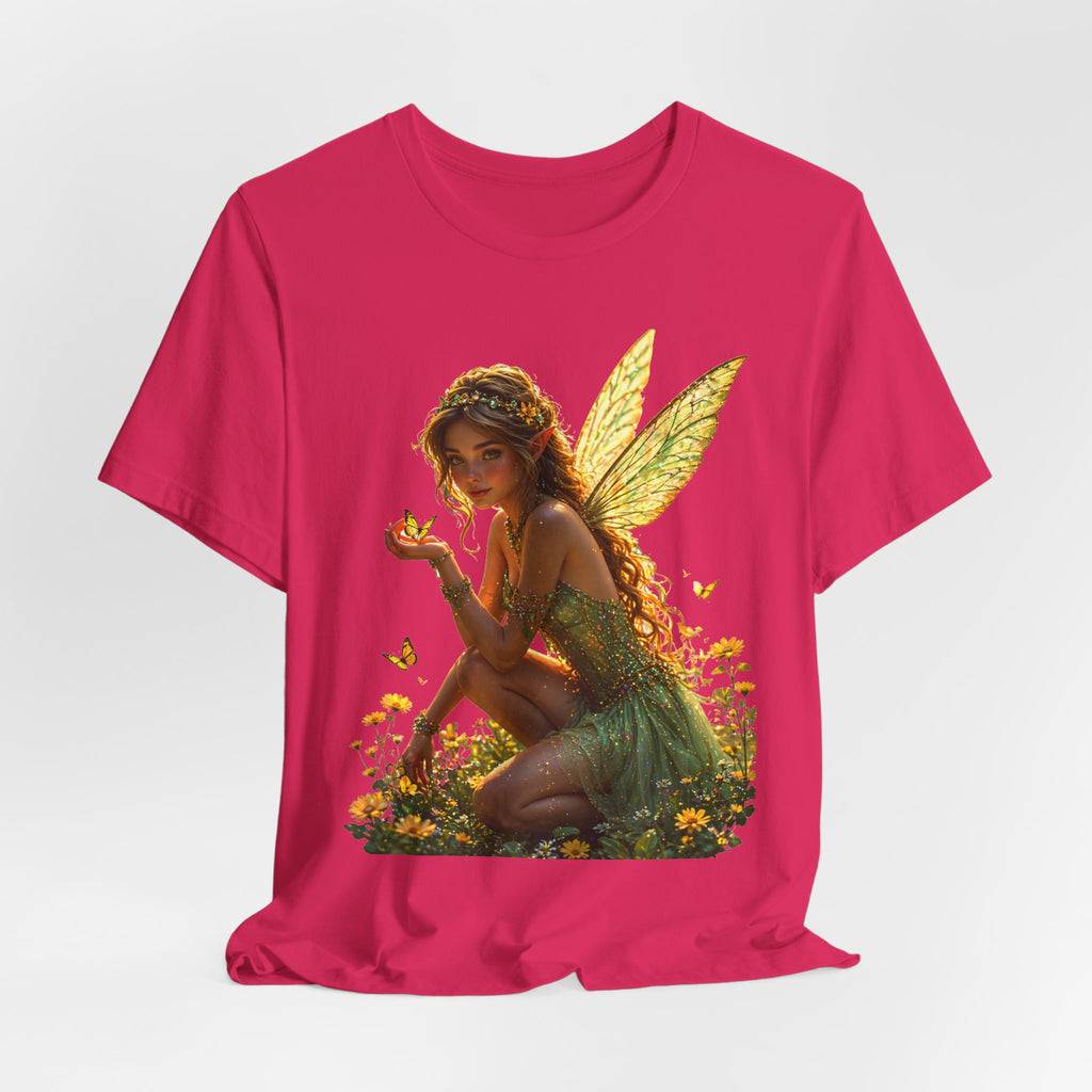 Fairy Garden T‑Shirt — Whimsical Sunlit Fairy Illustration Tee