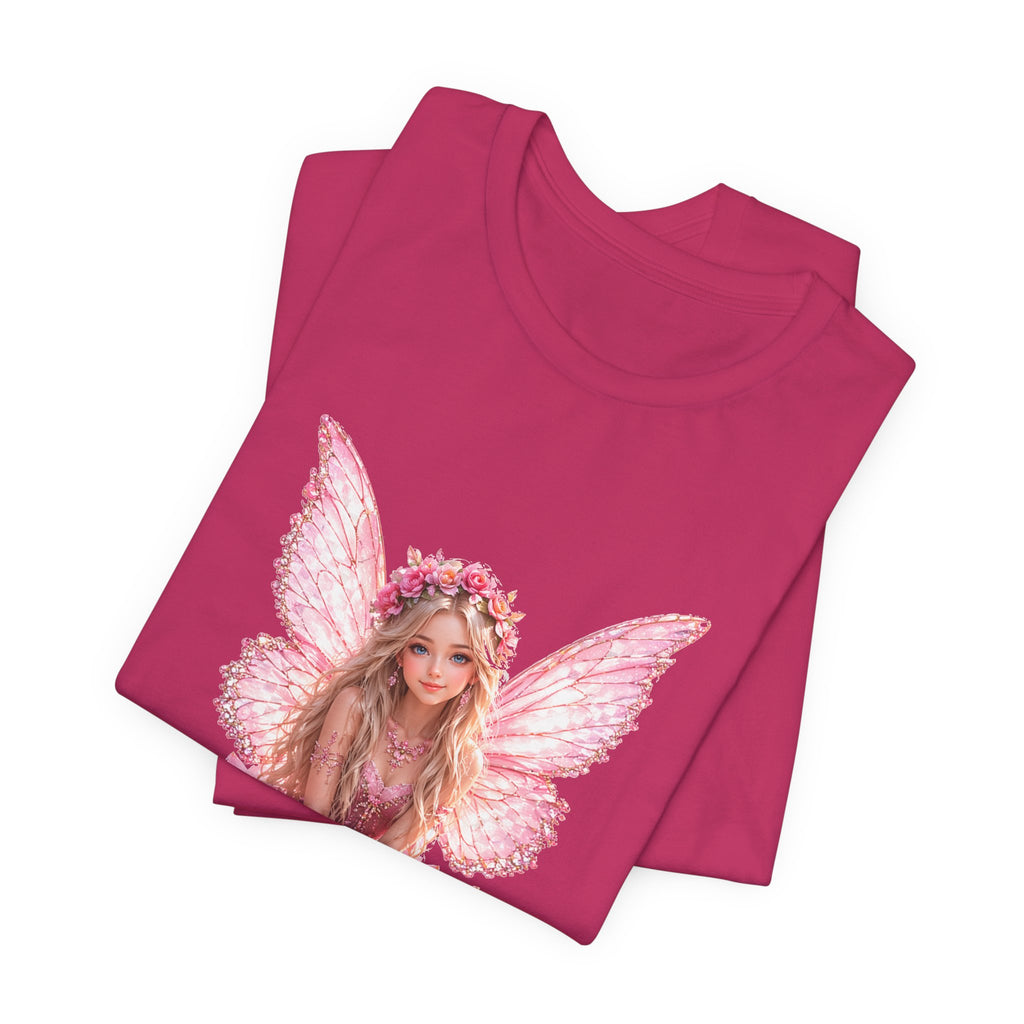 Pink Lotus Fairy T-Shirt — Floral Fairy Sitting on Lotus Graphic Tee