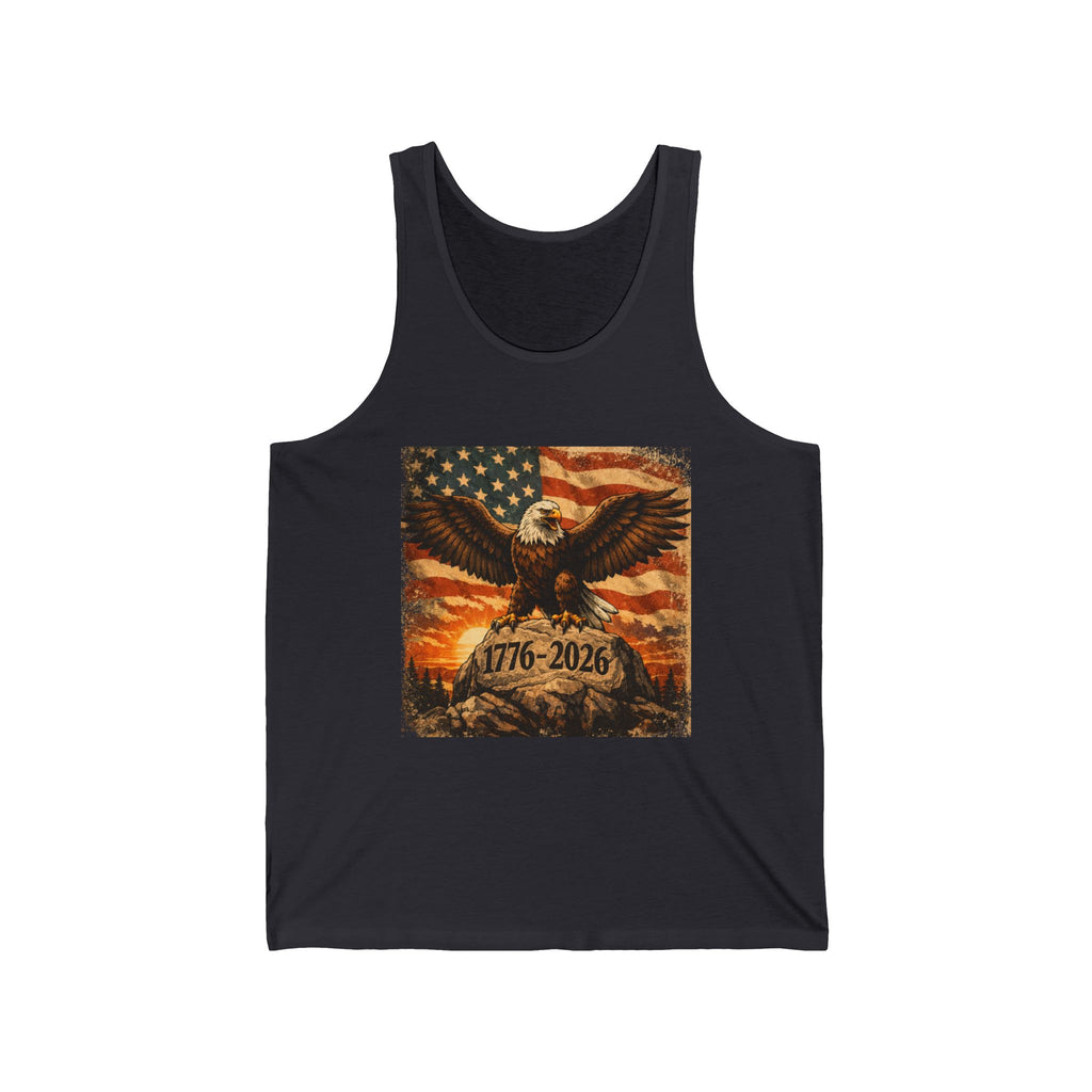 Patriotic Eagle Tank Top – 1776-2026 American Flag Independence Day Shirt