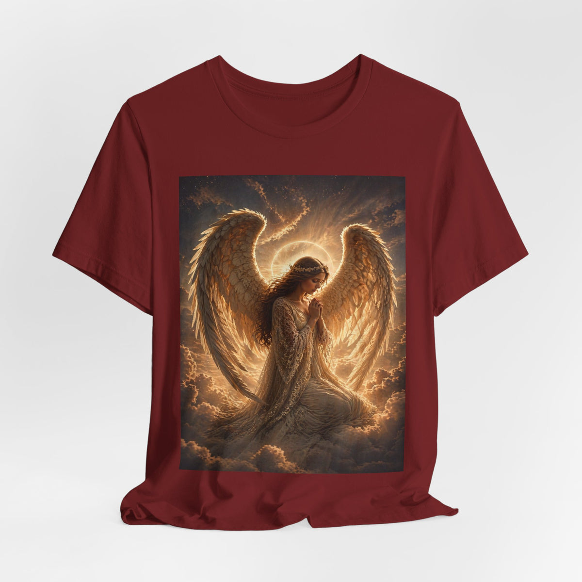 Angel Wings T-Shirt — Golden Seraph Prayer Tee