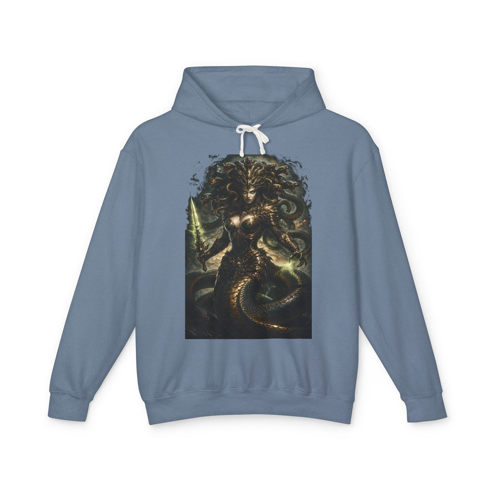 Medusa Mythology Hoodie — Dark Gorgon Graphic Sweatshirt