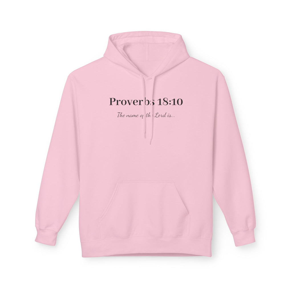 Proverbs 18:10 Hoodie — Scripture Faith Prayer Pullover