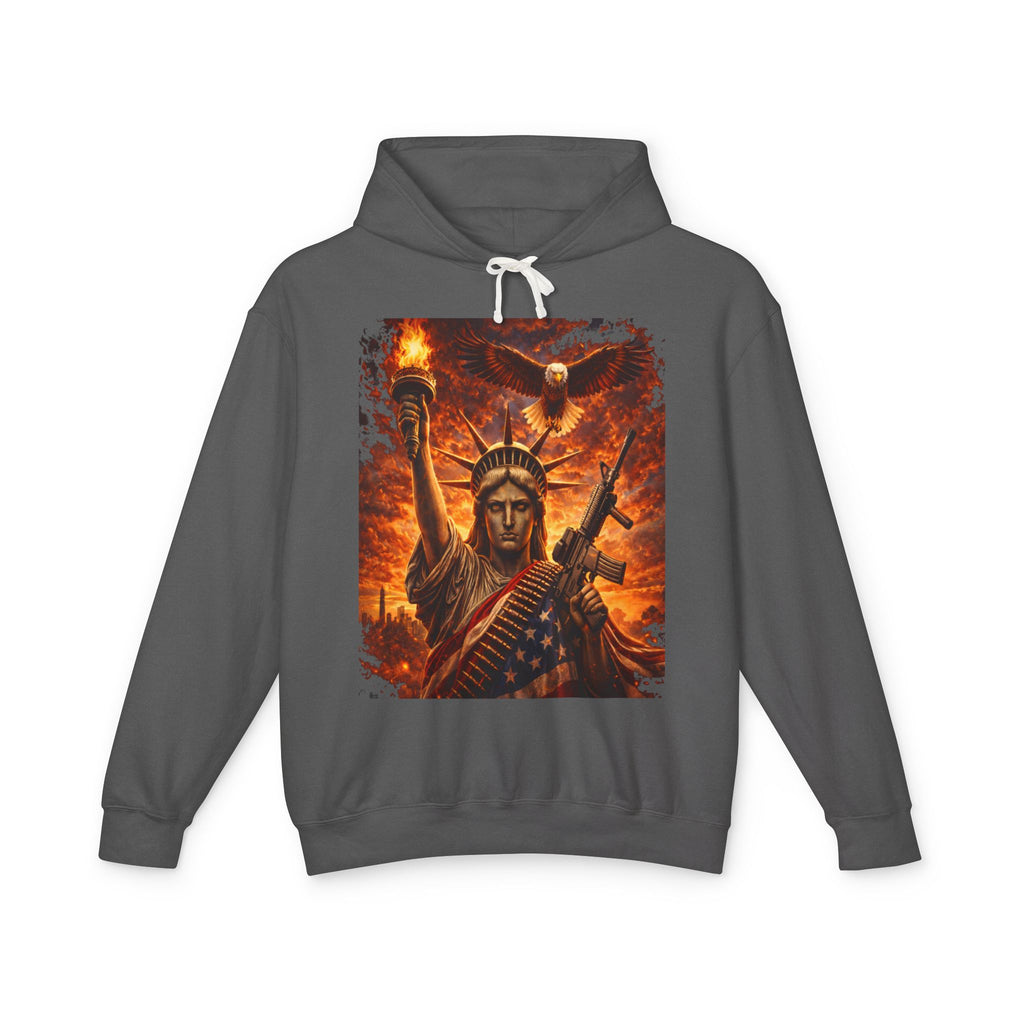 Hoodie - Liberty Warrior Statue Graphic Hoodie