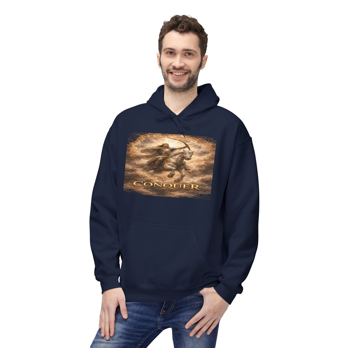 Revelation 6:1-2! And on the White horse was a rider the first horsemen of the apocalypse- Hoodie