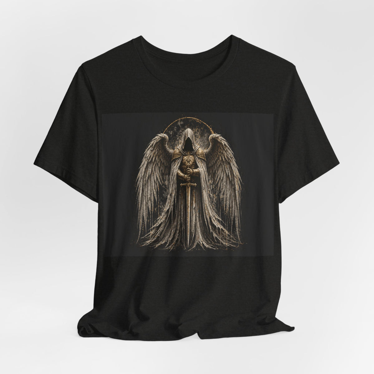 Gothic Angel Tee – Guardian Angel Wings Graphic T-Shirt