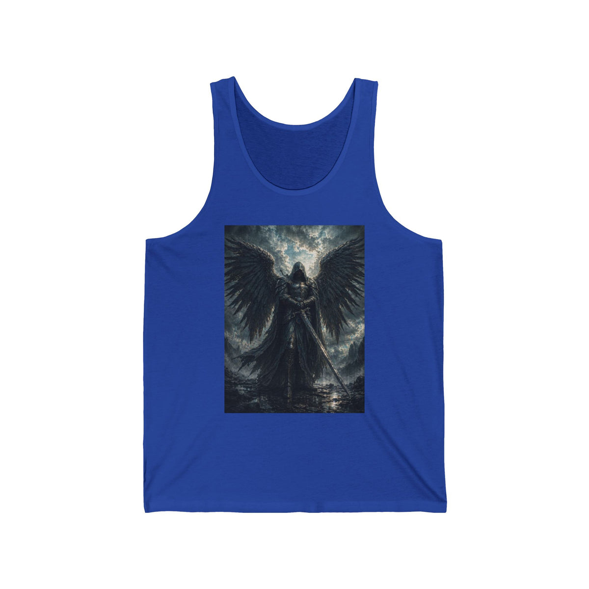 Dark Angel Graphic Tank Top — Gothic Warrior Winged Art Tee