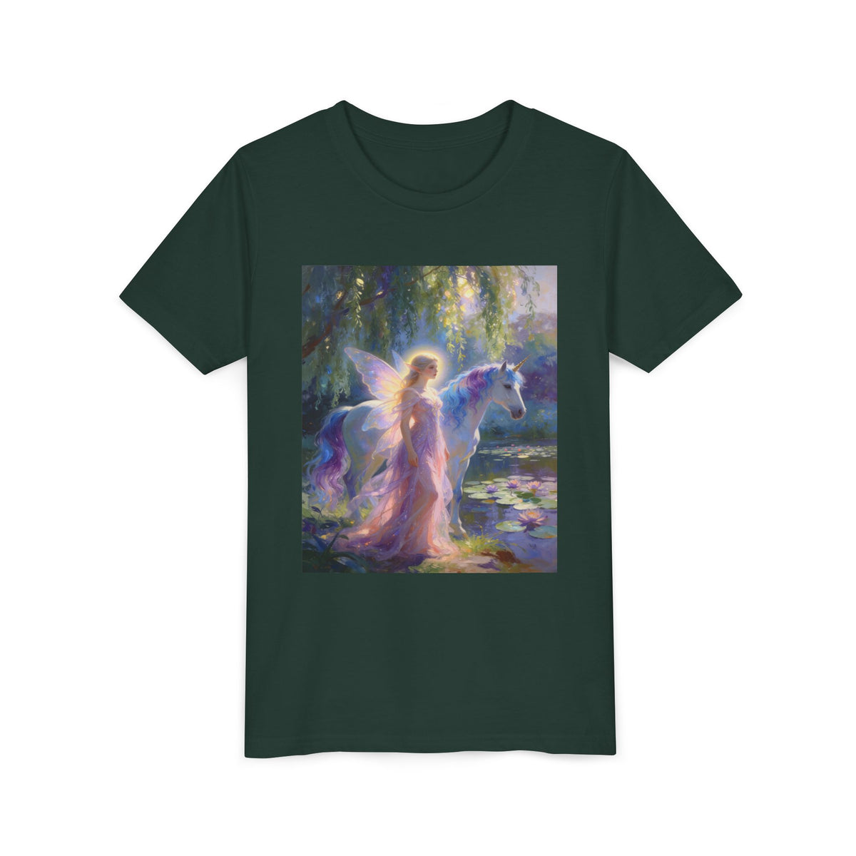Youth Tee — Enchanted Fairy and Unicorn Graphic Tee