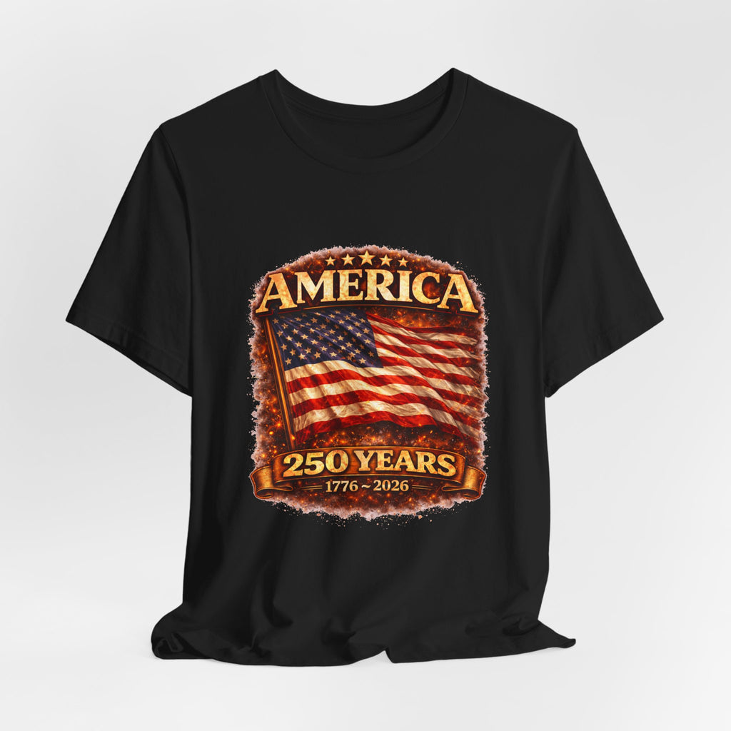 America 250 Years Flag T-Shirt – 1776–2026 Bicentennial Celebration Tee