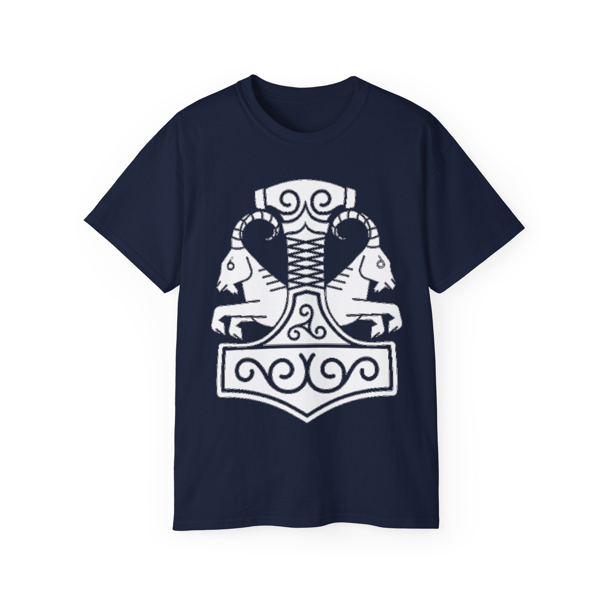The Goat – Heidrun, The Source of Strength Cotton T-Shirt — Norse Viking Rune Design