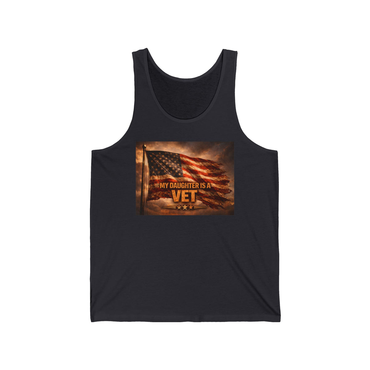 Veteran Daughter Tank Top – "My Daughter Is A Vet" American Flag Patriotic Tank