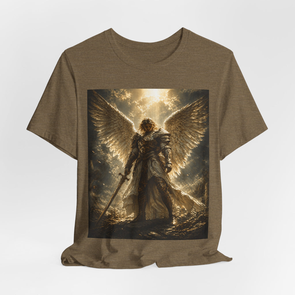 Angel Warrior Graphic Tee — Celestial Armor Archangel T-Shirt