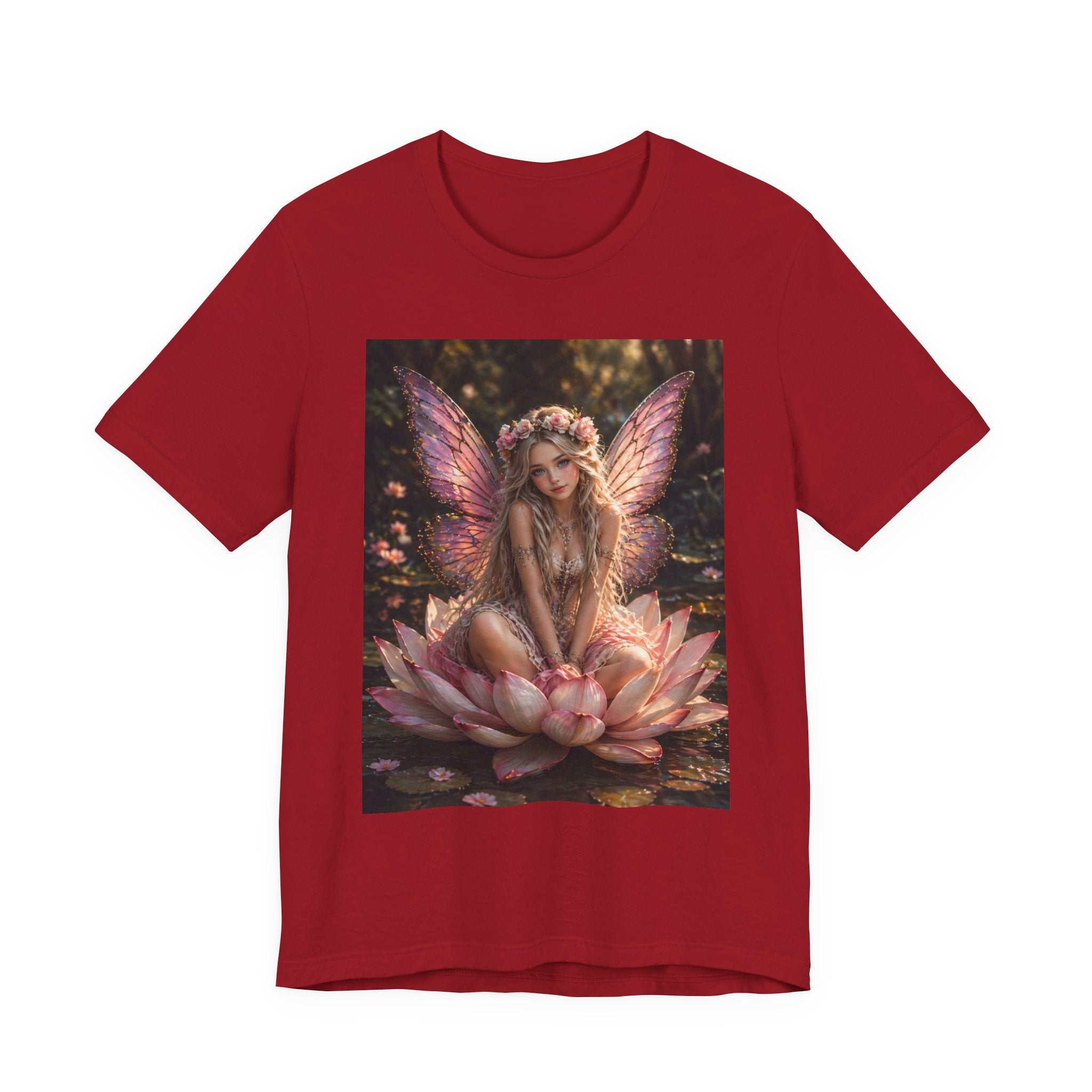 Fairy Lotus T-Shirt — Enchanted Winged Fairy Graphic Tee