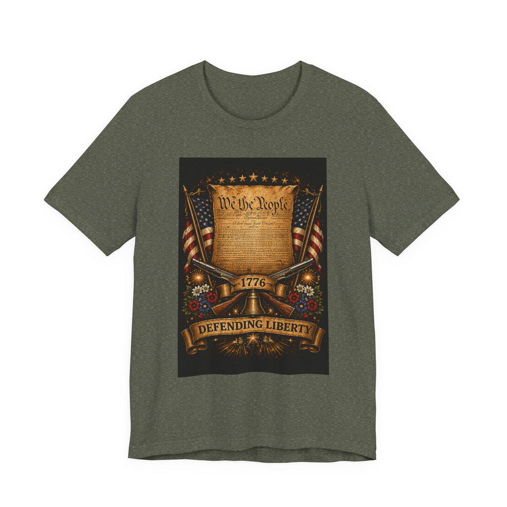 Defending Liberty 1776 T-Shirt — 'We the People' Patriotic Constitution Tee