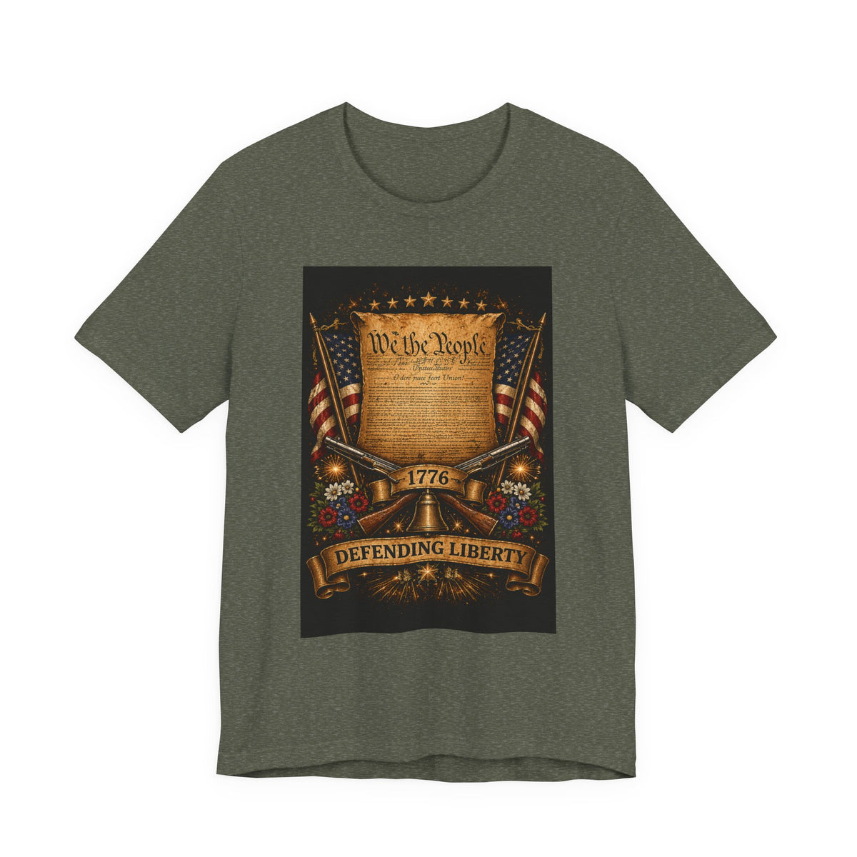 Defending Liberty 1776 T-Shirt — 'We the People' Patriotic Constitution Tee