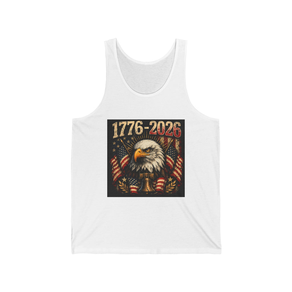 Patriotic Eagle Tank Top - 1776-2026 American Flag Independence Day Shirt