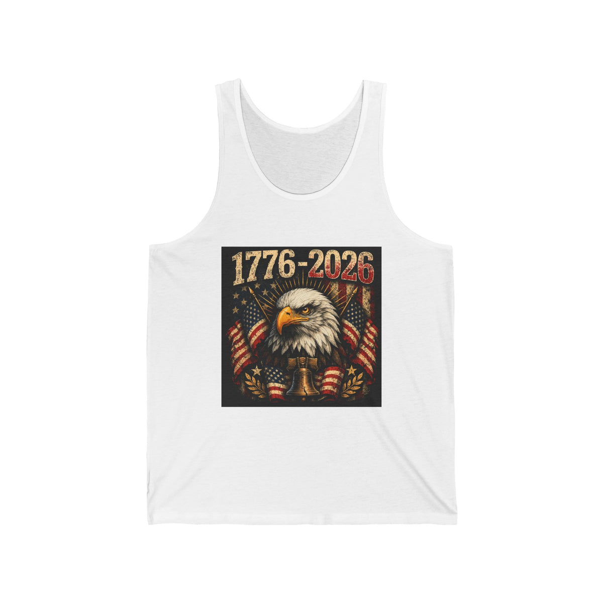 Patriotic Eagle Tank Top - 1776-2026 American Flag Independence Day Shirt