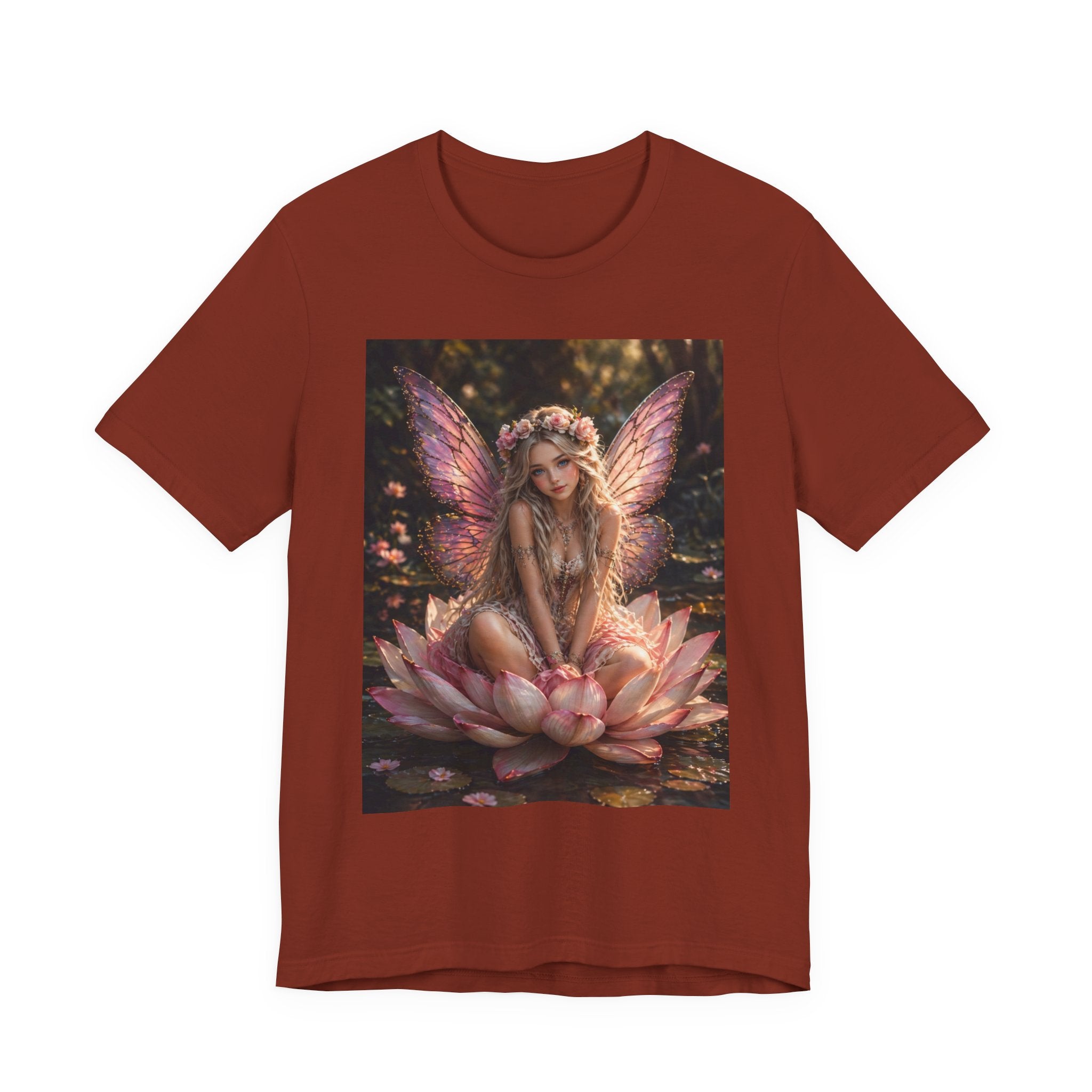Fairy Lotus T-Shirt — Enchanted Winged Fairy Graphic Tee