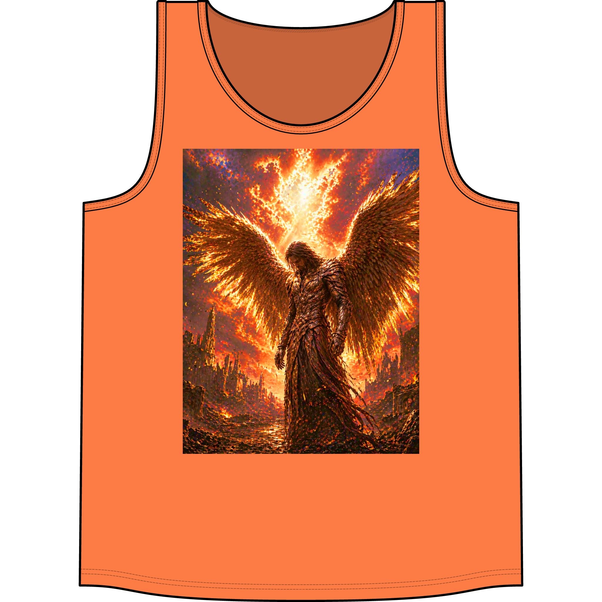 Phoenix Angel Tank Top — Fiery Wings Graphic Concert Tank