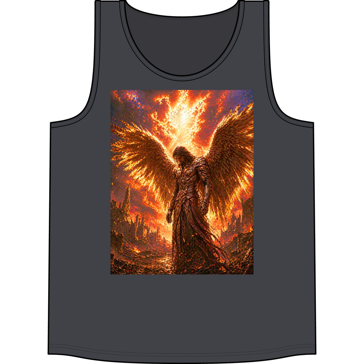 Phoenix Angel Tank Top — Fiery Wings Graphic Concert Tank