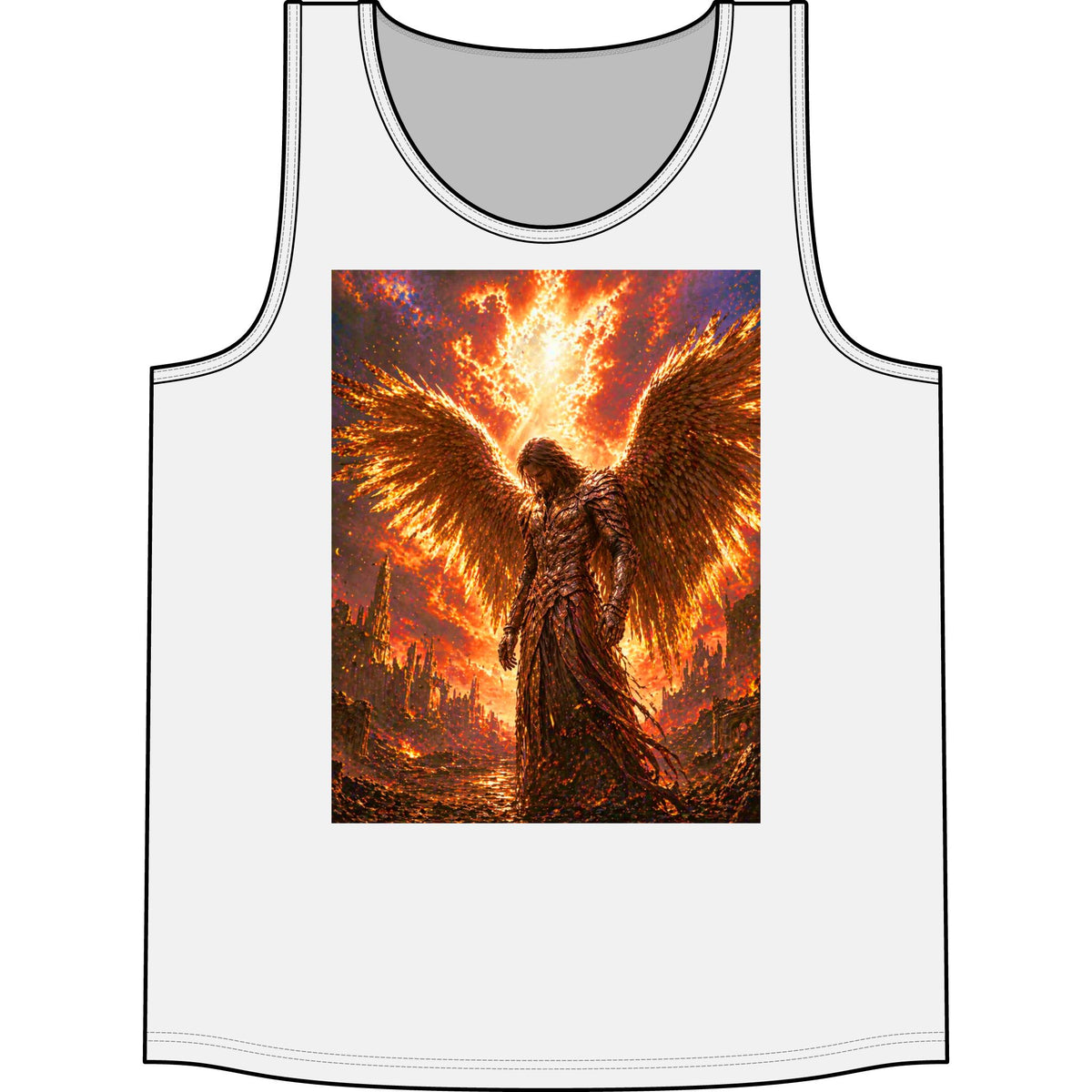 Phoenix Angel Tank Top — Fiery Wings Graphic Concert Tank
